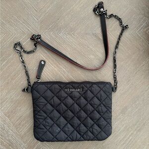 MZ Wallace Leather Trim Nylon Crossbody